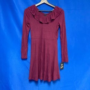 Art Class Girl’s Maroon Long Sleeve Dress (2123)